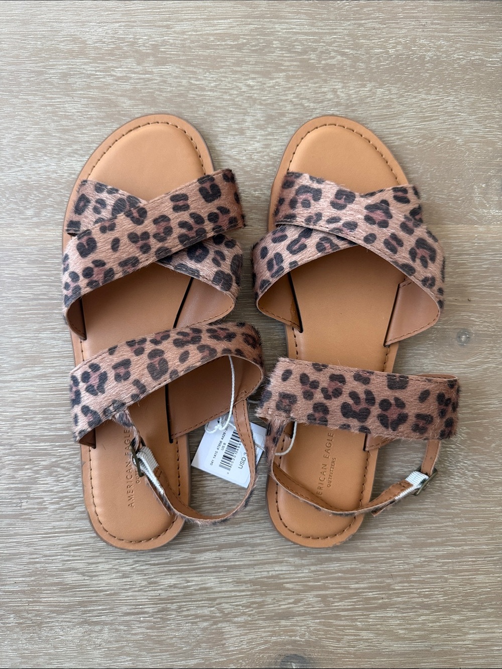 NWT AEO Leopard Print Sandals | W9